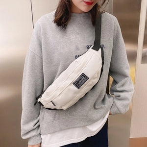 Canvas Waist Bag Outdoor Sports Riding Bag Casual Chest Bag Messenger Bag