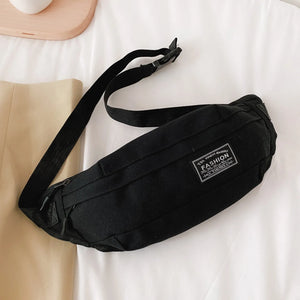 Canvas Waist Bag Outdoor Sports Riding Bag Casual Chest Bag Messenger Bag