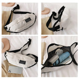 Canvas Waist Bag Outdoor Sports Riding Bag Casual Chest Bag Messenger Bag