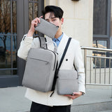 Men's USB Charging Waterproof Business Laptop Backpack