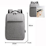 Waterproof Nylon Men's Backpack USB Charging Laptop Rucksack