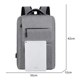 Waterproof Oxford Men's Laptop Backpack with Charging Port