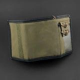 Mens Biker Cluth Wallet Army Green With Chain