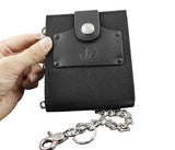 Canvas Leather Biker Wallet Purse Long Chain Gift