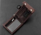 Boys Biker Canvas Bifold Wallet Purse with Long Chain Gift