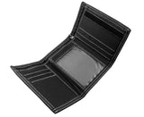 Men Boys Biker Canvas Trifold Wallet Purse with Chain