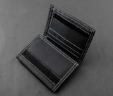 Biker Studded Canvas Trifold Wallet with Chain