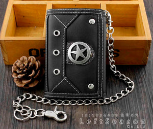 Men Boys Star Wallet Coins Purse Jeans Pants Chain