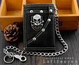 Casual Skull Wallet with Jeans Chain for Men Boys