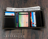 Men Boys Trifold Star Canvas Wallet Coins Purse With Chain