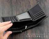 Men Boys Trifold Star Canvas Wallet Coins Purse With Chain