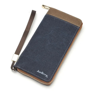 Men's Canvas Zipper Wallet Men Clutch Hand Bag N463