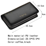 Mens PU Leather Long Wallet Double Zipper Purses WBL45