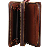 Mens PU Leather Long Wallet Double Zipper Purses WBL45