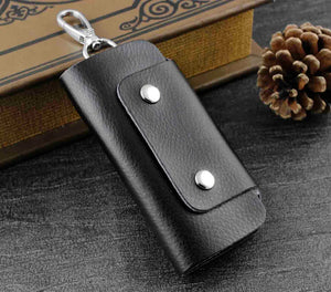 Men's Leather Wallet Key Rings Holder Chain Wallet Case