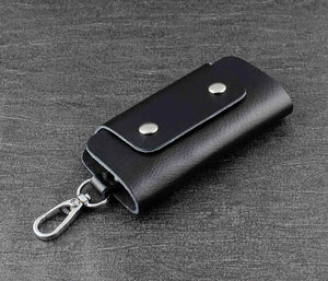 Men's Leather Wallet Key Rings Holder Chain Wallet Case