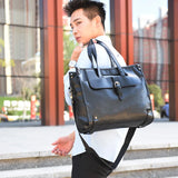 New Men's Leather Office Bag - Stylish and Functional