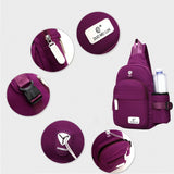 Waterproof Small Chest Bag Travel Sport Sling Backpack