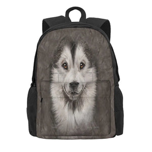 Alaskan Malamute Face Backpacks Men Women Anime Child Bag