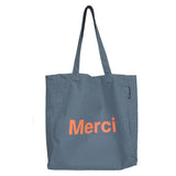 French Print Canvas Shoulder Bag for Women