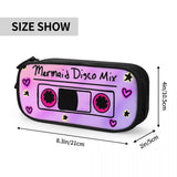 Mermaid Disco Pen Box Student School Anime Zipper Pen Bag