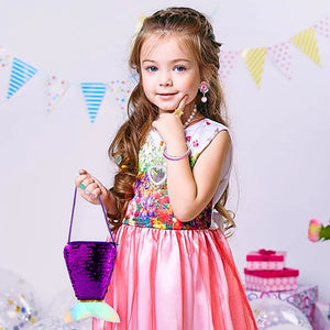 Mermaid Princess Jewelry 62Pcs Pretend Play Set Halloween Birthday Party Gift