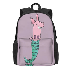 Mermaid Pig - Purple Backpacks Men's & Women's Unisex Bags For Gi