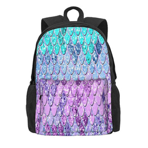 Mermaid Scales Unicorn Girls Backpacks Bags Travel Child Girls