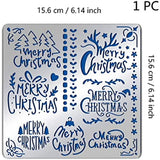 6" Christmas Tree Antlers Snowflake Stencil for Drawings & Engraving