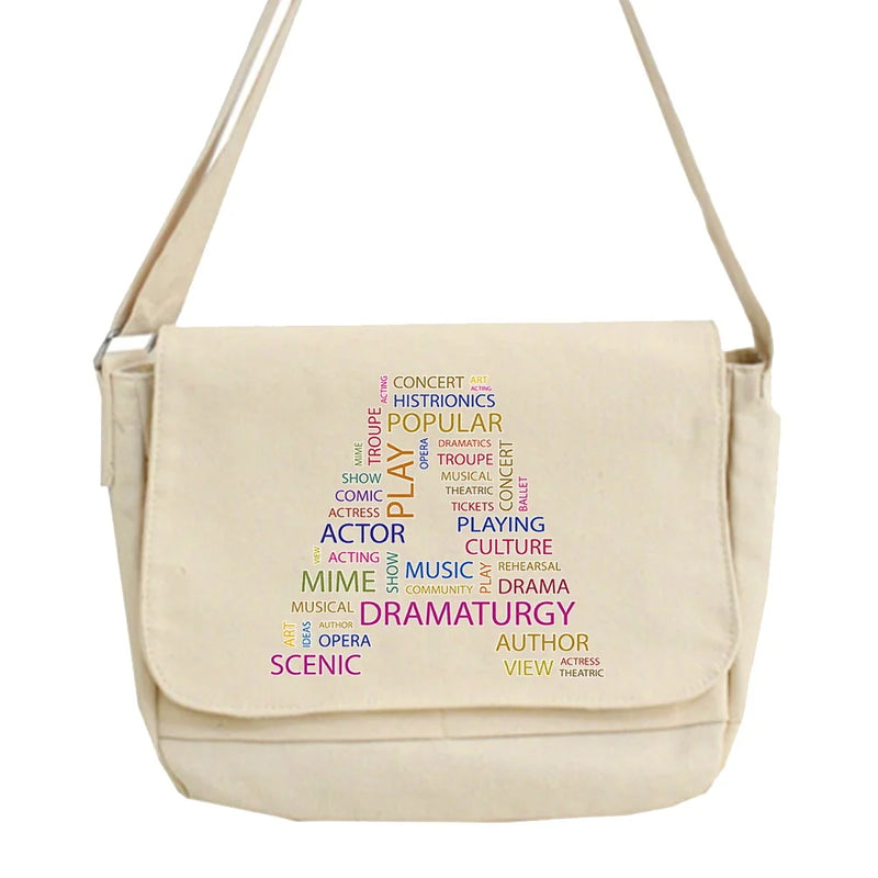 Japanese Style Messenger Bag Multi-function Text Pattern Bags