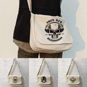 Japanese Tooling Messenger Bag Skull Pattern One-Shoulder Bag