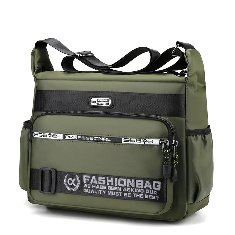Men's Messenger Bag Nylon Shoulder Business Travel Lightweight Crossbody Bag