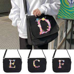 Pink Pattern Messenger Bag for Students