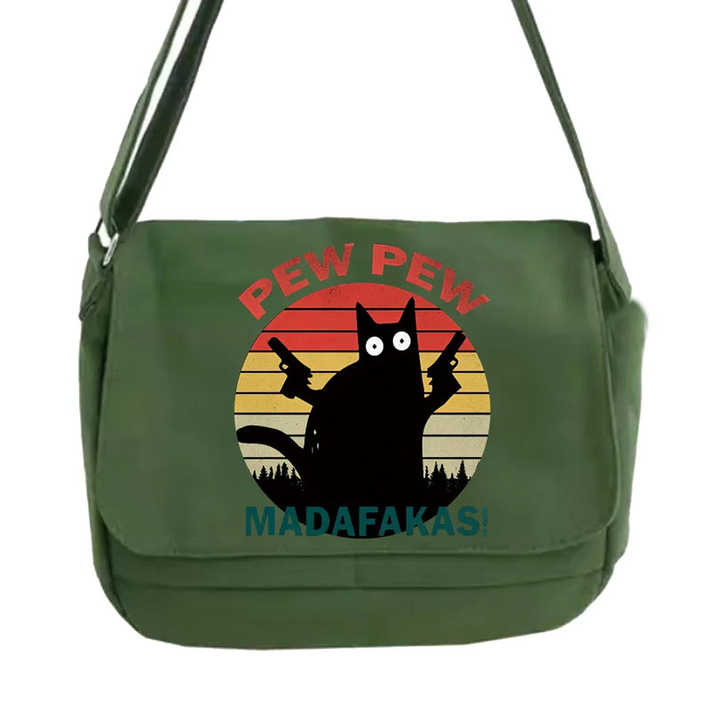 Pew Pattern Messenger Bag College Student Leisure Time Portable