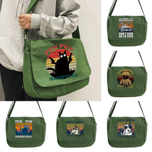 Pew Pattern Messenger Bag College Student Leisure Time Portable