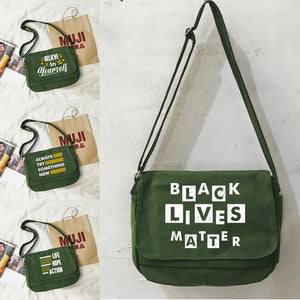 Phrase Pattern Messenger Bag Currency Multi-function