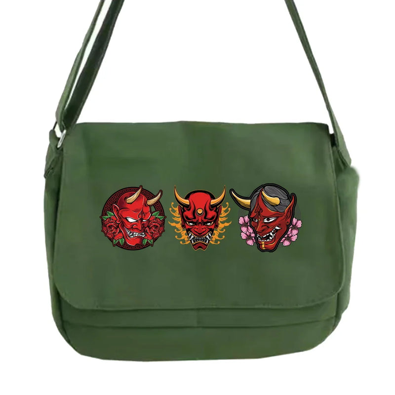 Japanese Retro Monster Pattern Messenger Bag