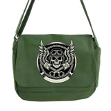 Skull Pattern Messenger Bag Men's College Student Portable Leisure Bag