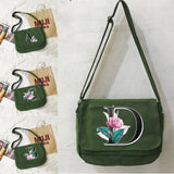 Marble Pattern Messenger Bag for Young Women