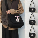 Fashionable Pink Flower Pattern Messenger Bag