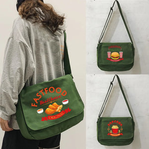 Japanese Food Pattern Messenger Bag for Student Youth