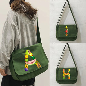 Japanese Fruit Pattern Messenger Bag for Students