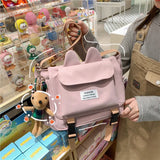 Canvas Messenger Bag with Large Capacity for Women