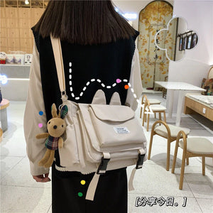 Canvas Messenger Bag with Large Capacity for Women