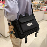 Canvas Messenger Bag with Large Capacity for Women