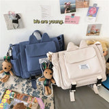 Canvas Messenger Bag with Large Capacity for Women