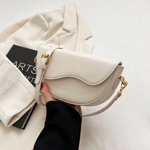 Women's Messenger Bag PU Leather Shoulder Handbag Saddle Bag
