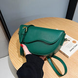 Women's Messenger Bag PU Leather Shoulder Handbag Saddle Bag