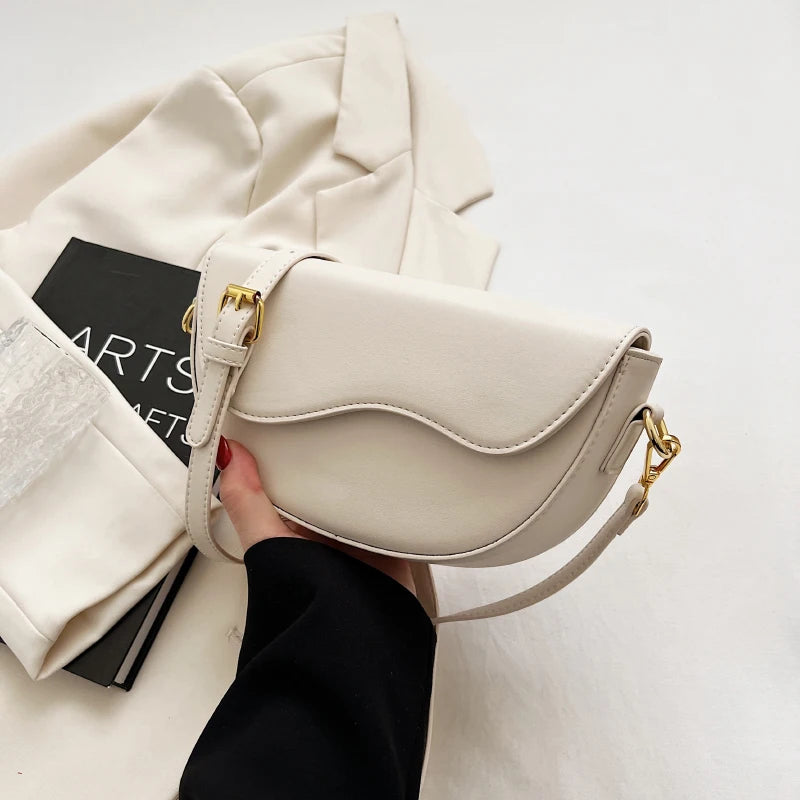 Women's Messenger Bag PU Leather Shoulder Handbag Saddle Bag