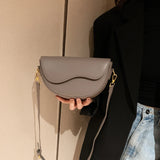 Women's Messenger Bag PU Leather Shoulder Handbag Saddle Bag